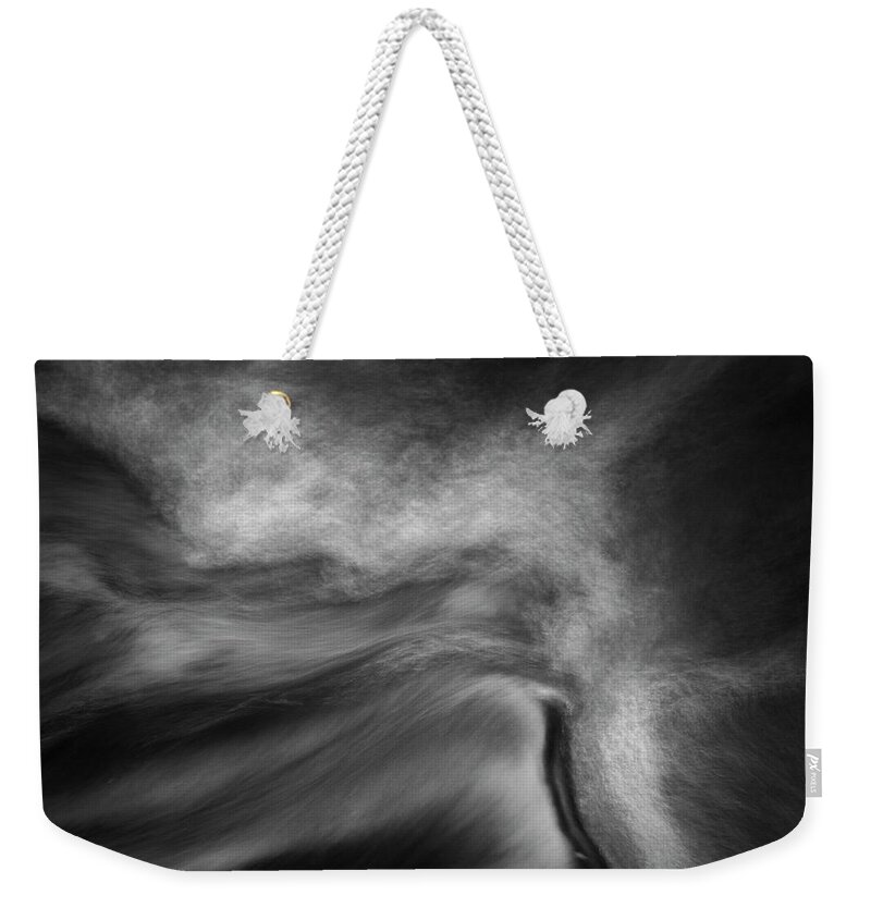 Black And White Weekender Tote Bag featuring the photograph Ten Mile River IX BW by David Gordon