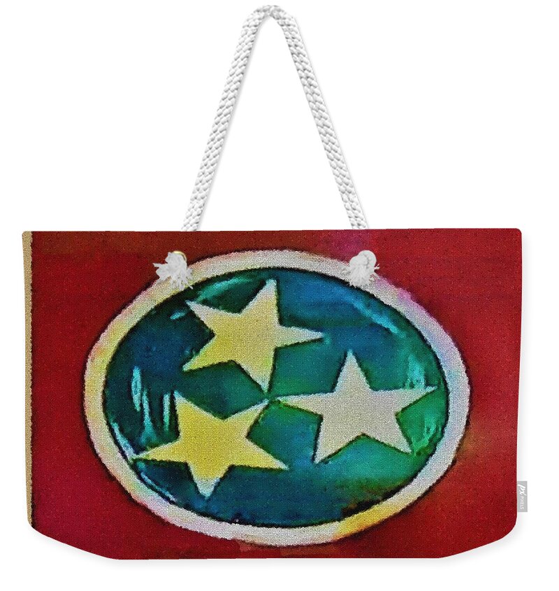 Star Weekender Tote Bag featuring the photograph Tennessee State Flag by Rob Hans