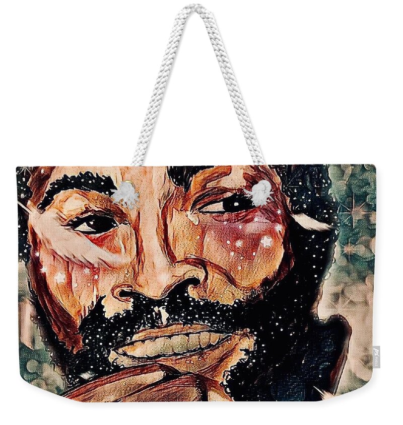  Weekender Tote Bag featuring the mixed media That Smile by Angie ONeal