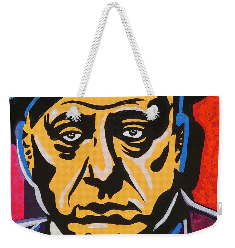 Spa Weekender Tote Bag featuring the painting The Accountant by Emanuel Alvarez Valencia