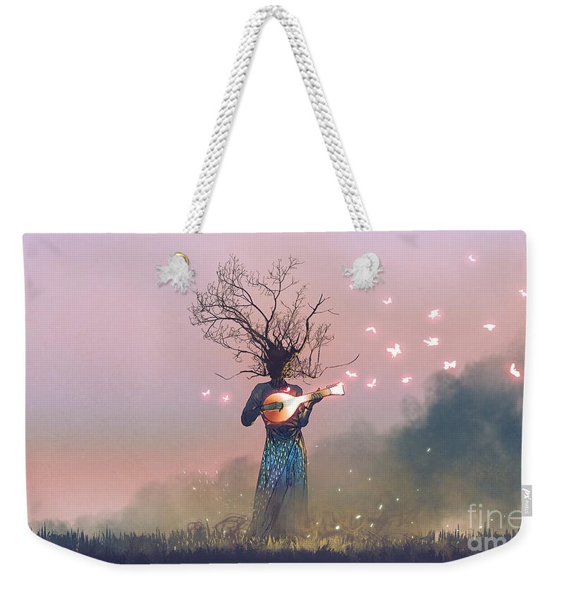 Illustration Weekender Tote Bag featuring the painting The Aesthetics of Nature by Tithi Luadthong