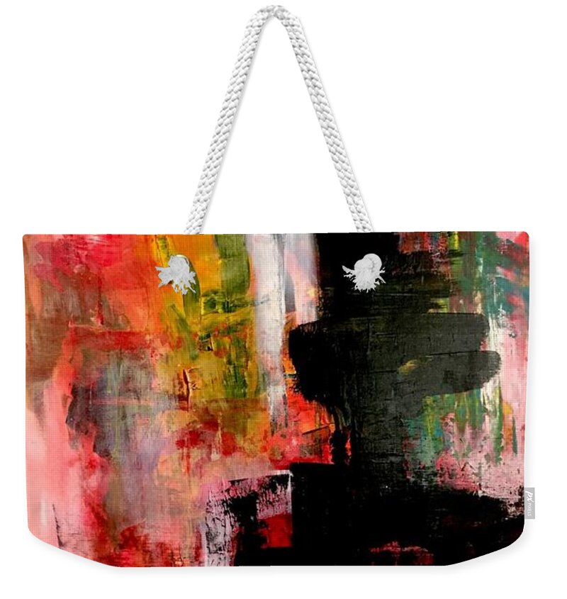 The Amalfi Coast Weekender Tote Bag featuring the painting The Amalfi Coast by Jeremiah Ray