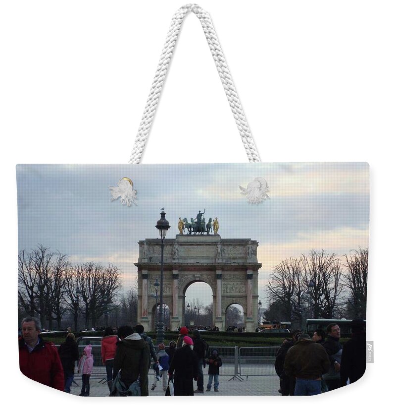 Arch Weekender Tote Bag featuring the photograph The Arch in Paris by Roxy Rich