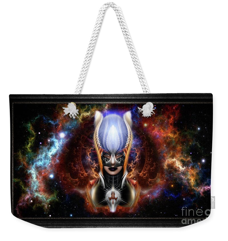 Female Weekender Tote Bag featuring the digital art The Arzookian Princess Of Nebulous Four	 Fractal Art by Rolando Burbon