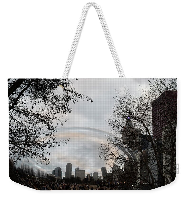 Photograph Weekender Tote Bag featuring the photograph The Bean - Downtown Chicago II by Suzanne Gaff