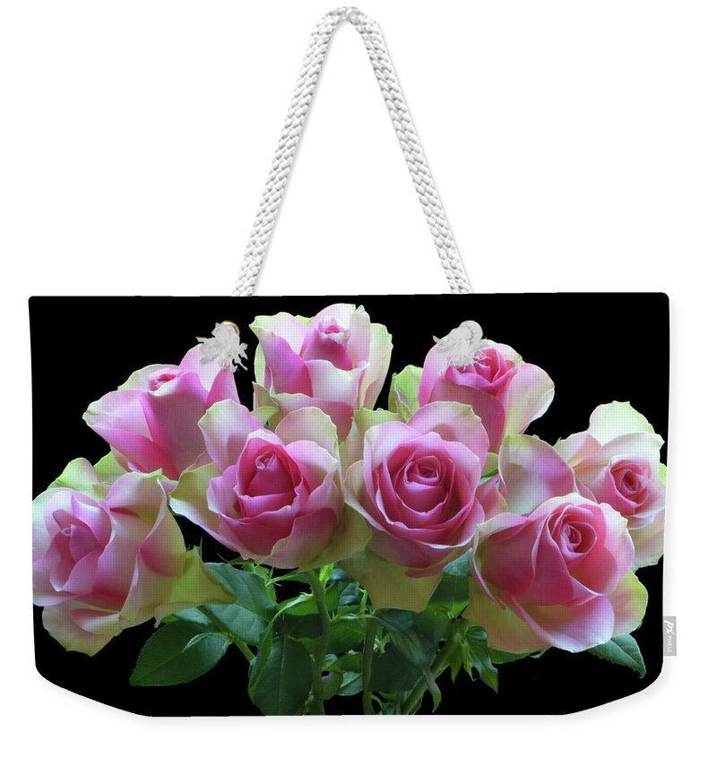 Belle Roses Weekender Tote Bag featuring the photograph The Belle Bunch by Terence Davis