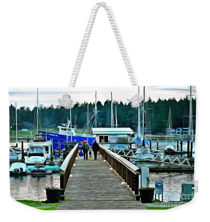 Boating Weekender Tote Bag featuring the photograph Boating Life on Lopez Island by Sea Change Vibes