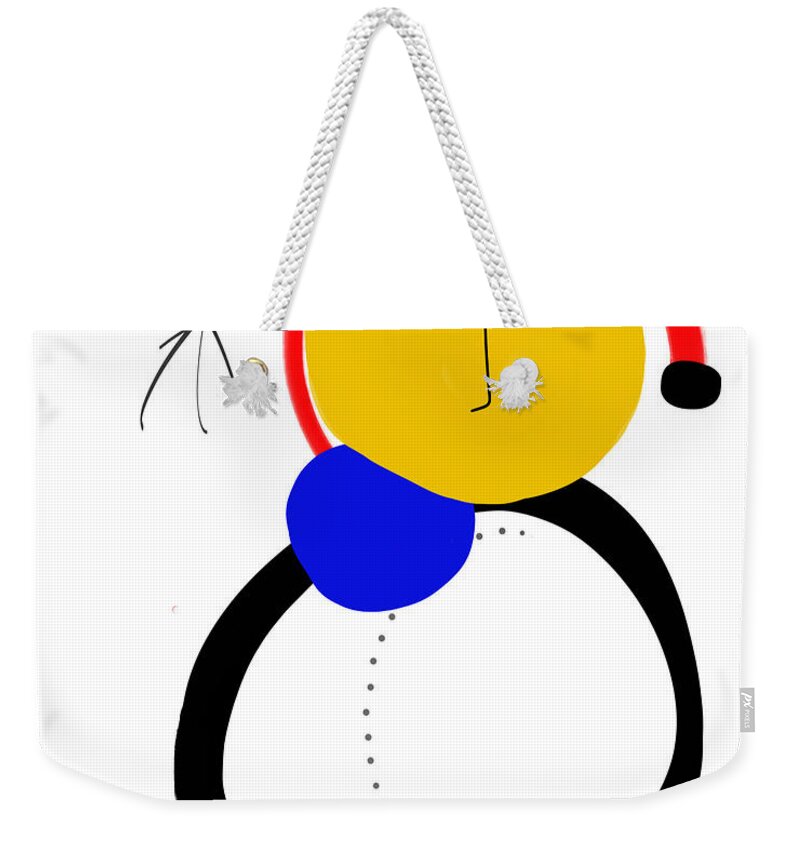 Boy Weekender Tote Bag featuring the digital art The Boy with the Blue Ball by Susan Fielder