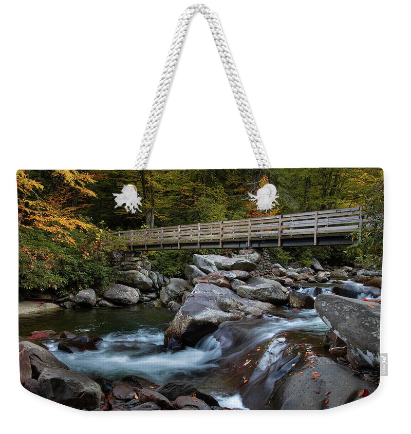 Landscape Weekender Tote Bag featuring the photograph The Bridge by Jamie Tyler