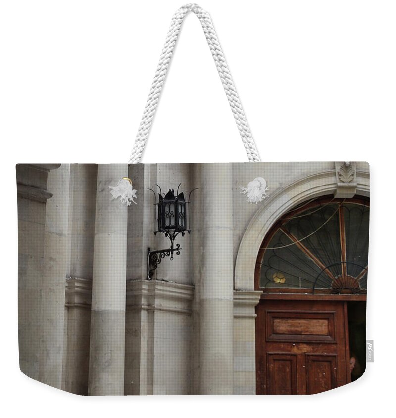Greece Weekender Tote Bag featuring the photograph The Mop by M Kathleen Warren