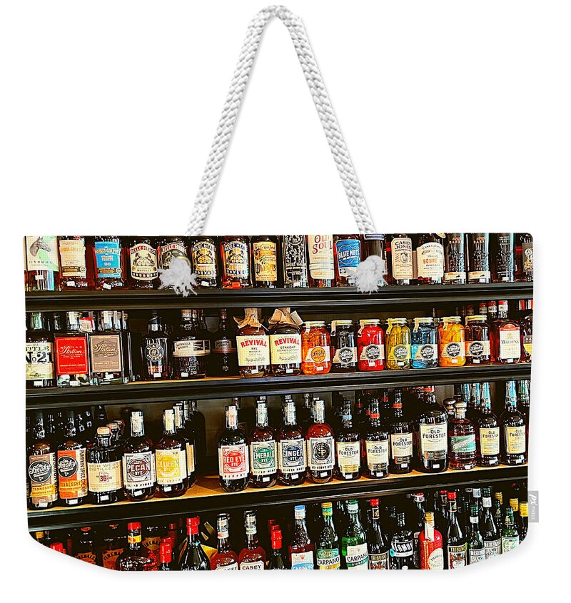 Liquor Weekender Tote Bag featuring the photograph The Candy Store by Lee Darnell