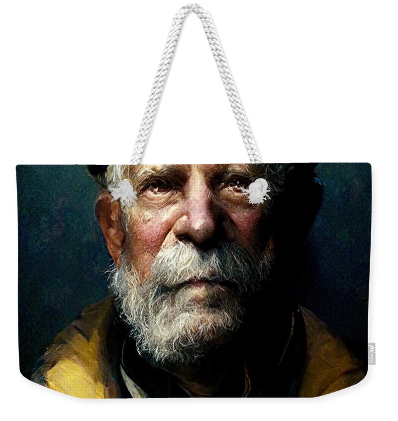 Sea Captain Weekender Tote Bag featuring the digital art The Captain by Nickleen Mosher