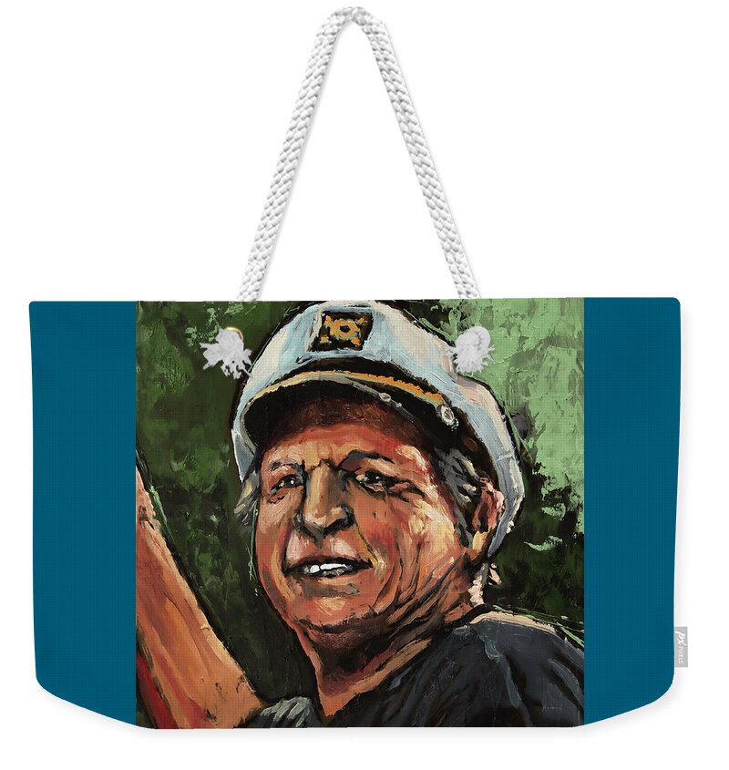 Captain Weekender Tote Bag featuring the painting The Captain by Sv Bell