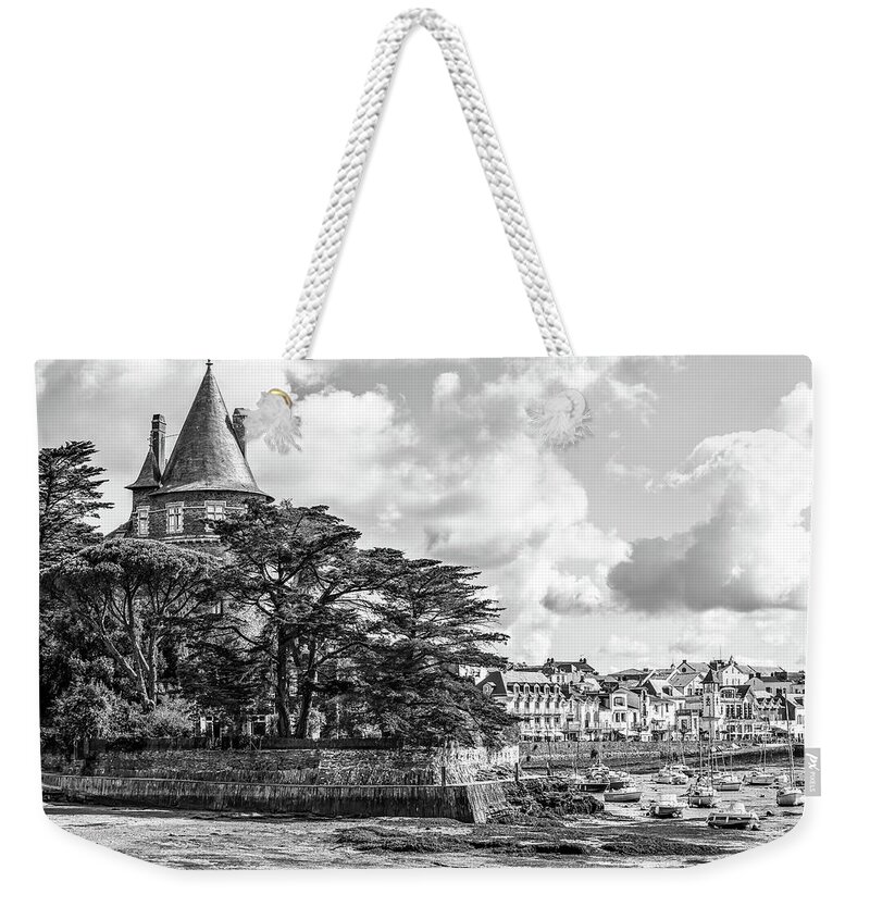 Ancient Weekender Tote Bag featuring the photograph The Castle and town of Pornic on the Atlantic coast in France by Jean-Luc Farges