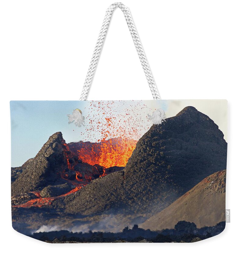 Volcano Weekender Tote Bag featuring the photograph The cauldron by Christopher Mathews
