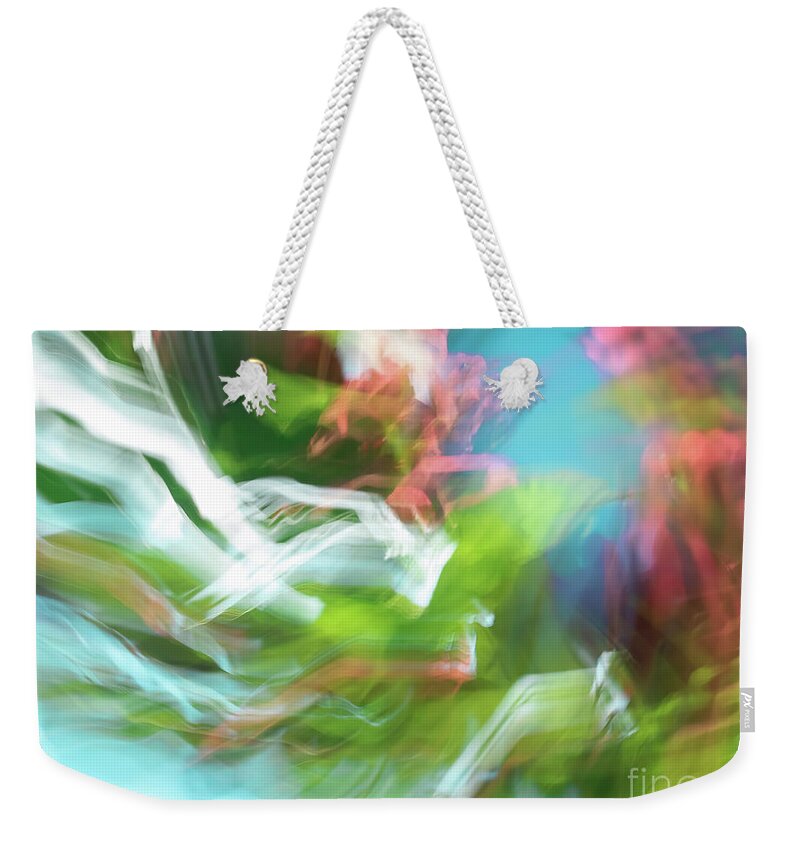 Abstract Weekender Tote Bag featuring the photograph The Chase by Dutch Bieber