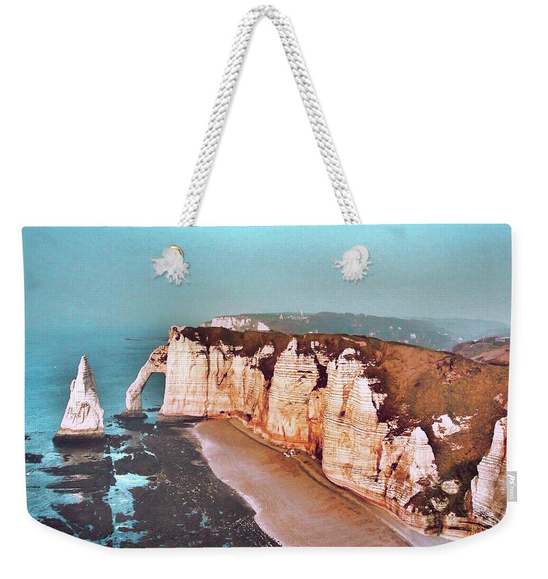 Cliffs At Deauville Ii Weekender Tote Bag featuring the photograph The Cliffs at Deauville 2 by Susan Maxwell Schmidt