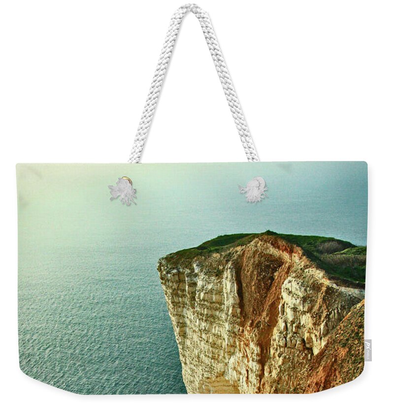 Cliffs At Deauville Weekender Tote Bag featuring the photograph The Cliffs at Deauville by Susan Maxwell Schmidt