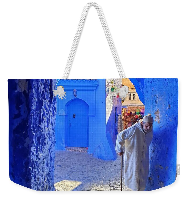 Morocco Weekender Tote Bag featuring the photograph The Climb by Andrea Whitaker