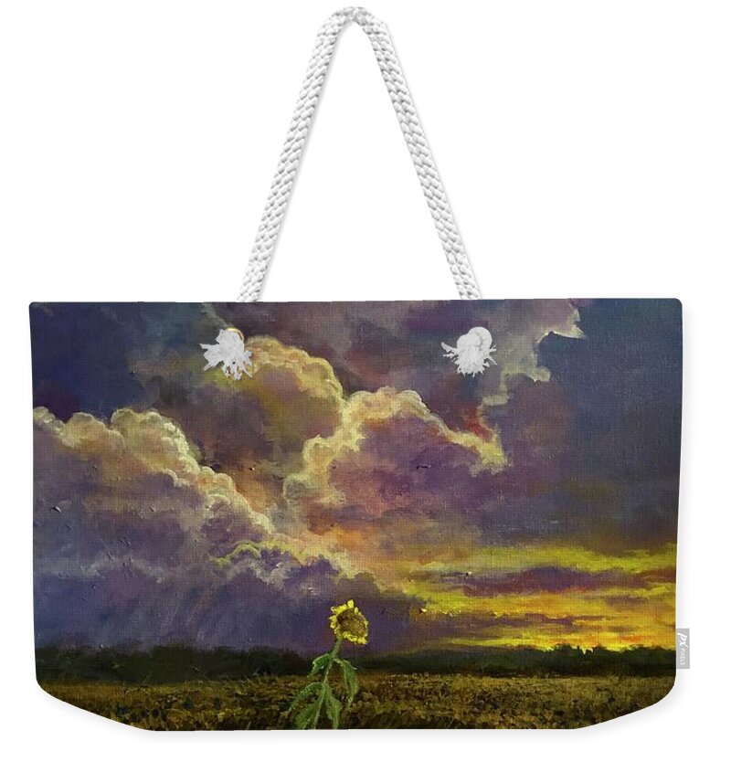 God Weekender Tote Bag featuring the painting The Clock Of God I by Rand Burns