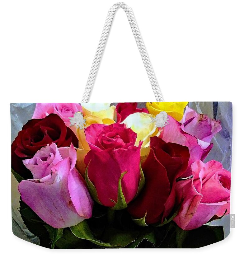 Roses Weekender Tote Bag featuring the photograph The Color of Roses by Andrew Lawrence