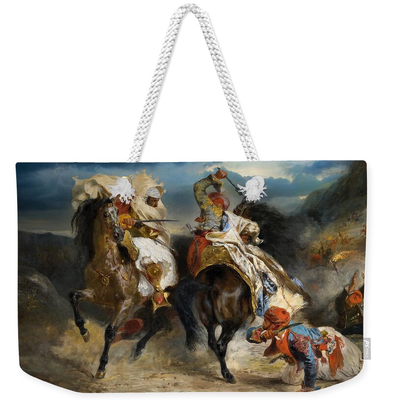 The Combat Of The Giaour And Hassan Weekender Tote Bag featuring the photograph The Combat of the Giaour and Hassan by Carlos Diaz