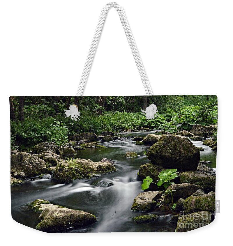 Wasser Weekender Tote Bag featuring the photograph The Creek by Thomas Schroeder