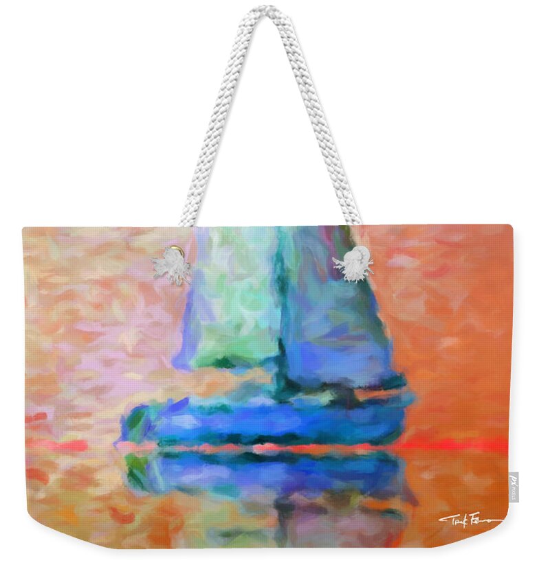 Nautical Weekender Tote Bag featuring the painting The Daring by Trask Ferrero