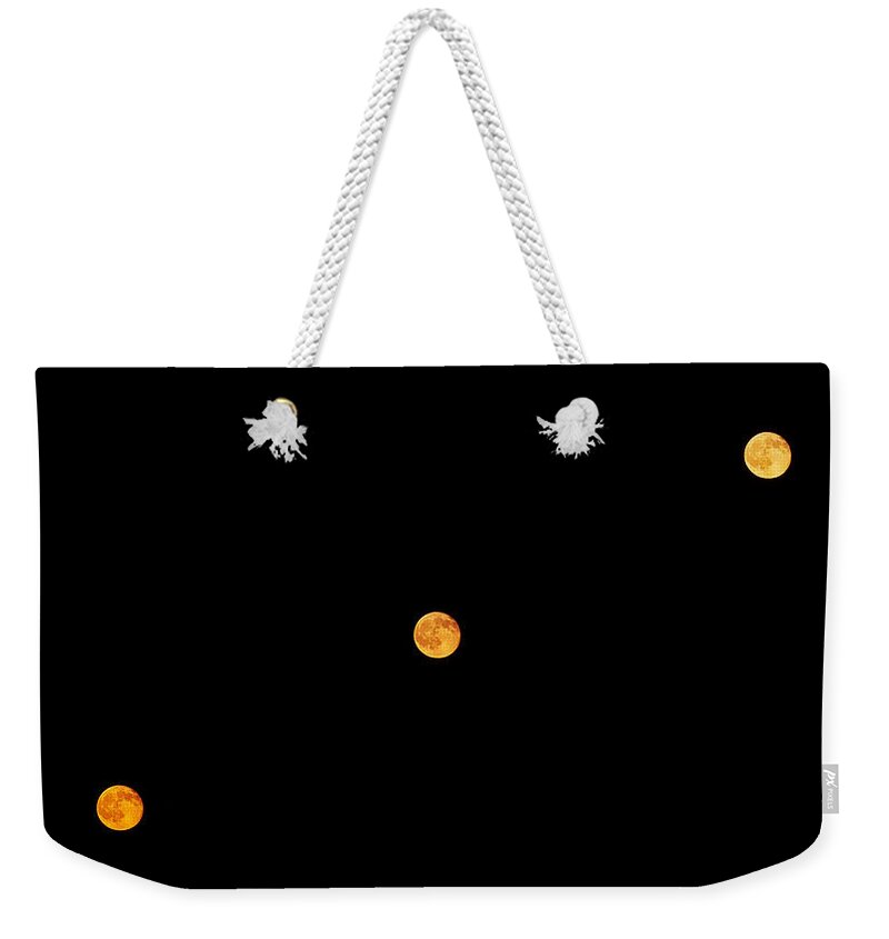 Skyscape Weekender Tote Bag featuring the photograph The Dawn of the Moon by Karine GADRE