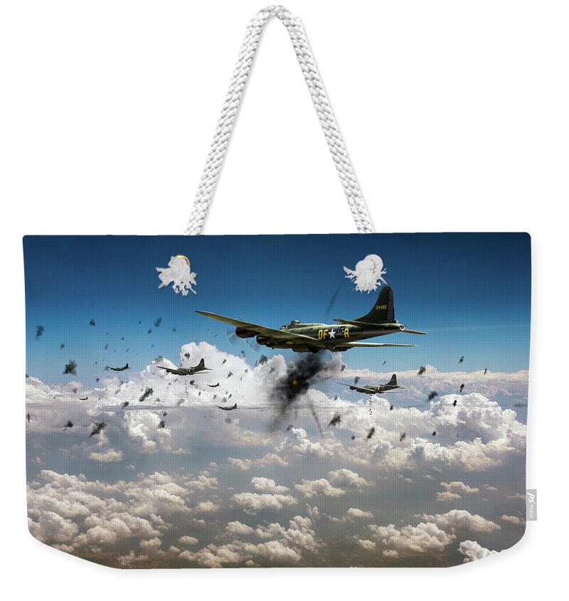 Flying Fortress Weekender Tote Bag featuring the photograph The day job by Gary Eason