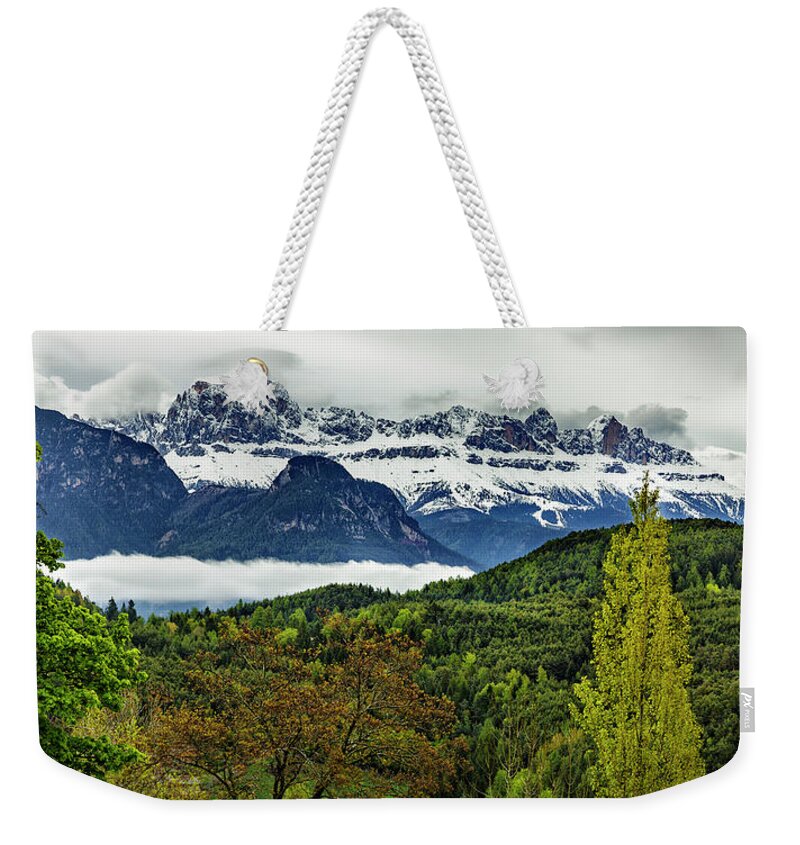 Gary-johnson Weekender Tote Bag featuring the photograph The Dolomites by Gary Johnson