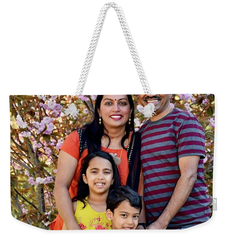 Family Weekender Tote Bag featuring the photograph The Dundamadappa Family by Monika Salvan