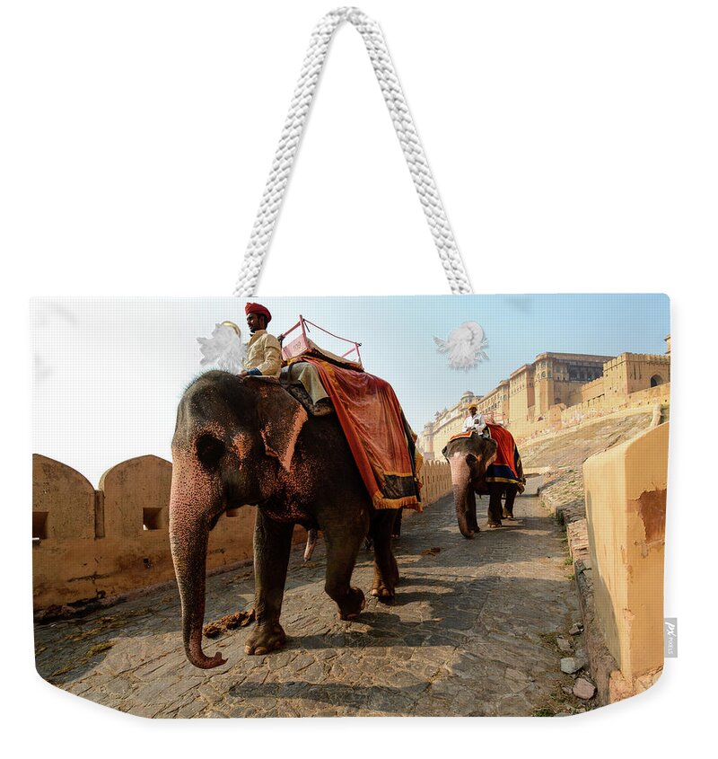 India Weekender Tote Bag featuring the photograph Kingdom Come. - Amber Palace, Rajasthan, India by Earth And Spirit