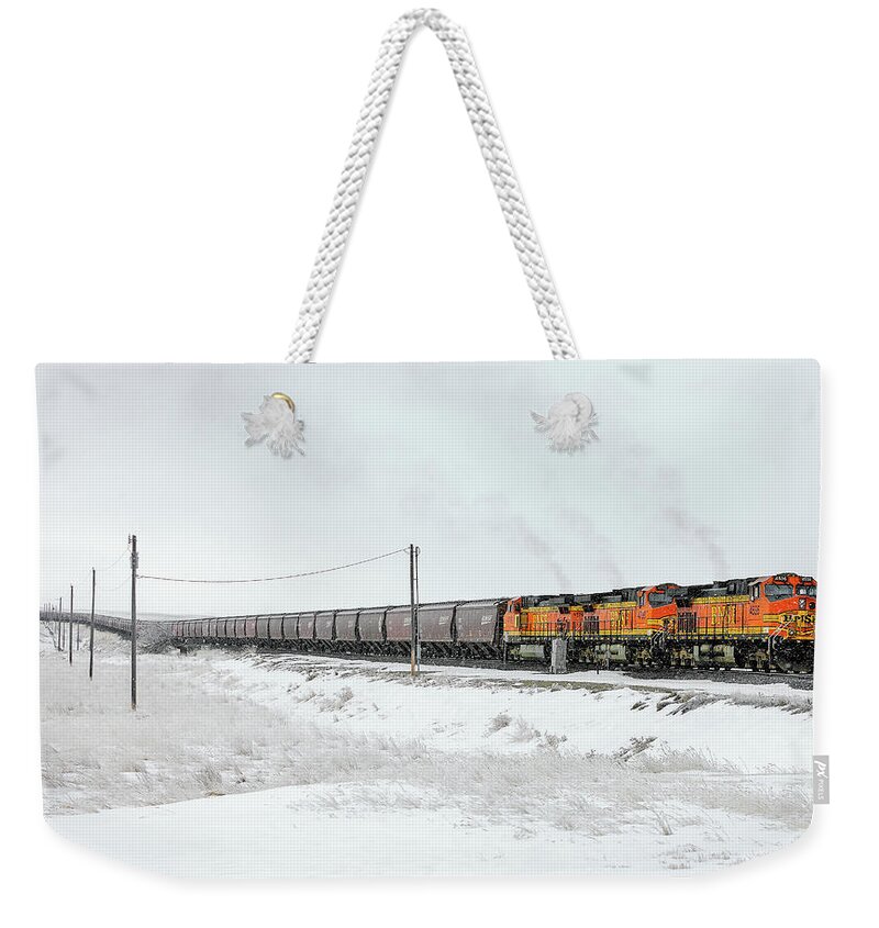 Train Weekender Tote Bag featuring the photograph The Eleven Fifteen by Todd Klassy