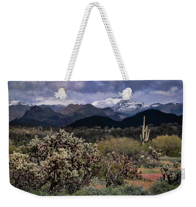 Arizona Weekender Tote Bag featuring the photograph The First Day Of Spring In The Sonoran by Saija Lehtonen