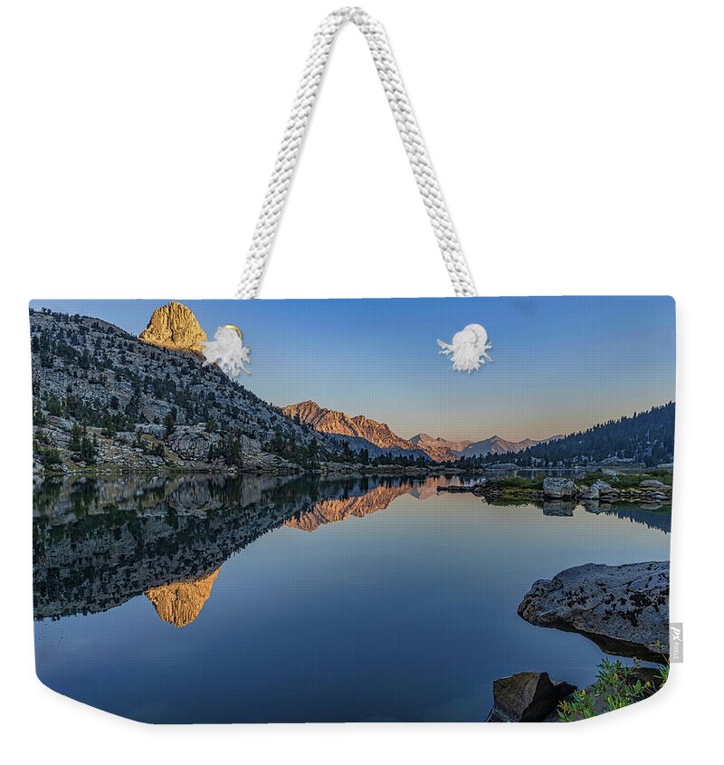 Sierra Weekender Tote Bag featuring the photograph The First Light of Morning by Martin Gollery