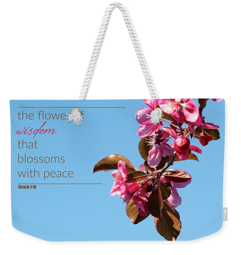 Malus Spectabilis Weekender Tote Bag featuring the photograph The flower of wisdom by Viktor Wallon-Hars
