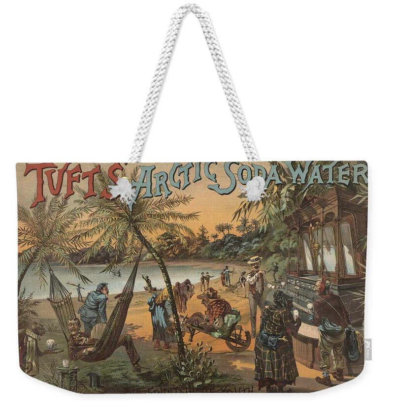 Black Americana Weekender Tote Bag featuring the digital art The Fountain Of Youth by Kim Kent
