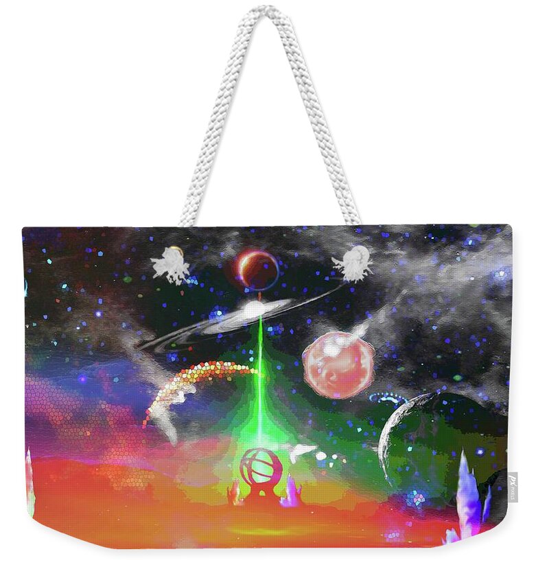  Weekender Tote Bag featuring the digital art The Future of Space Exploration by Don White Artdreamer