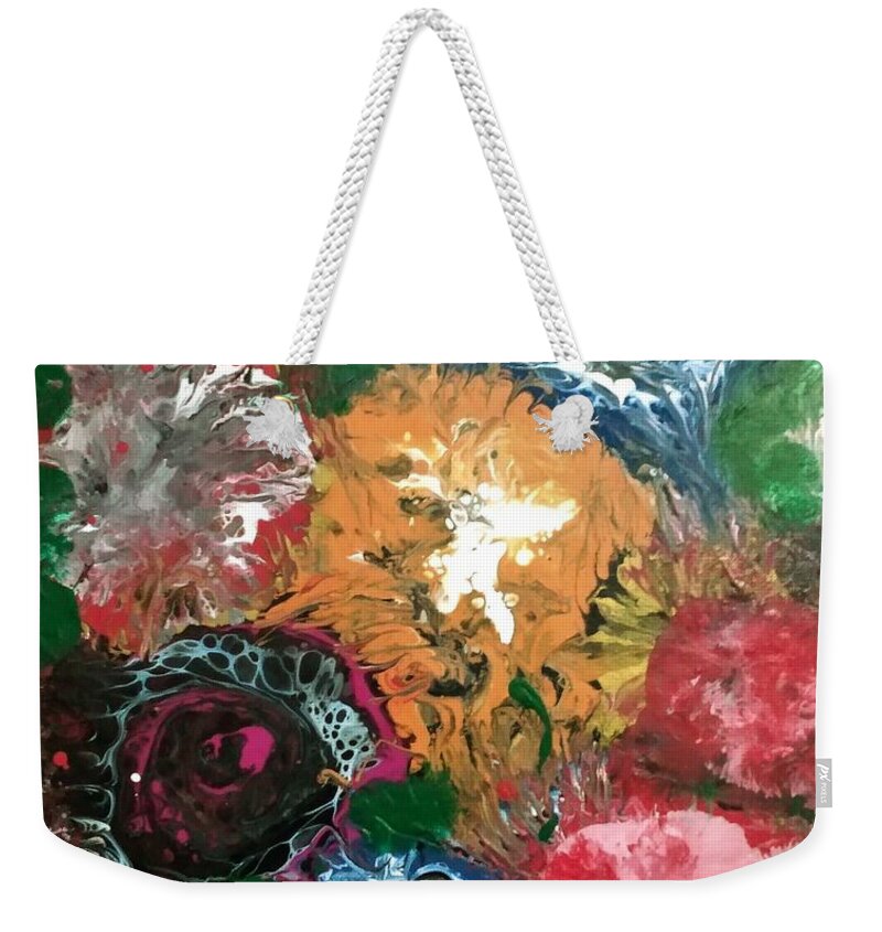 Garden Weekender Tote Bag featuring the painting The Garden by Anna Adams