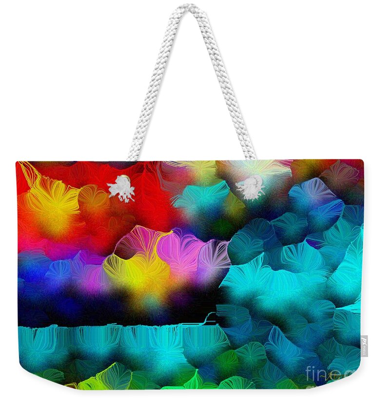Garden Weekender Tote Bag featuring the painting The Garden of Healing and Wonder by Aberjhani