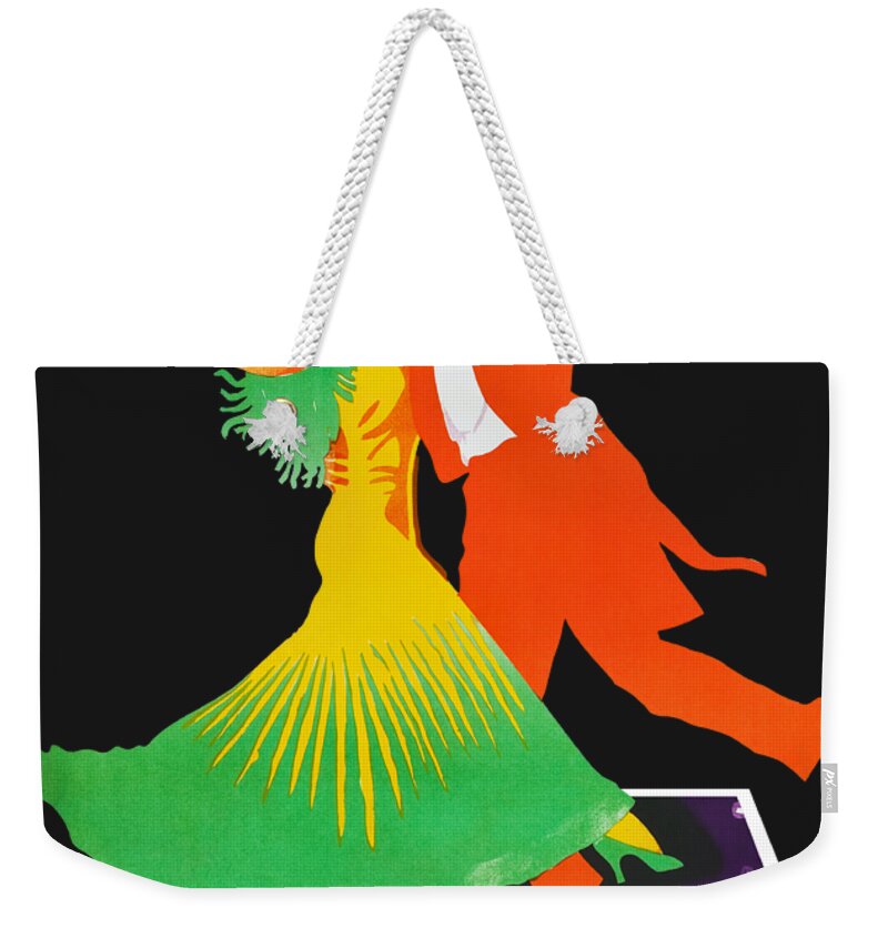 Gay Weekender Tote Bag featuring the mixed media ''The Gay Divorcee'', 1934 - 3d movie poster by Movie World Posters