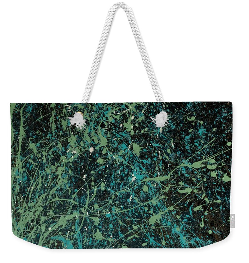 Abstract Weekender Tote Bag featuring the painting The Gift by Heather Meglasson Impact Artist