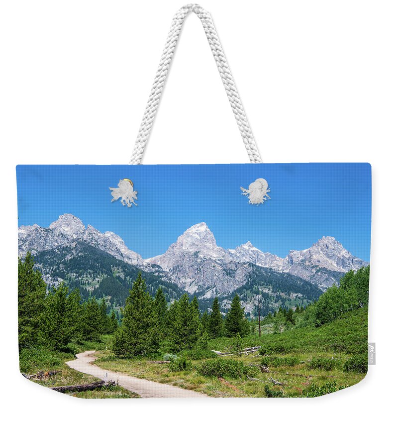 Nature Weekender Tote Bag featuring the photograph The Grand Teton Range by Rose Guinther