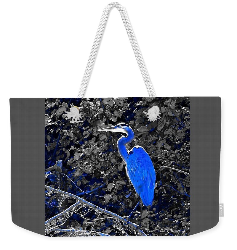 Heron Weekender Tote Bag featuring the photograph The Great Blue Heron by Mary Walchuck