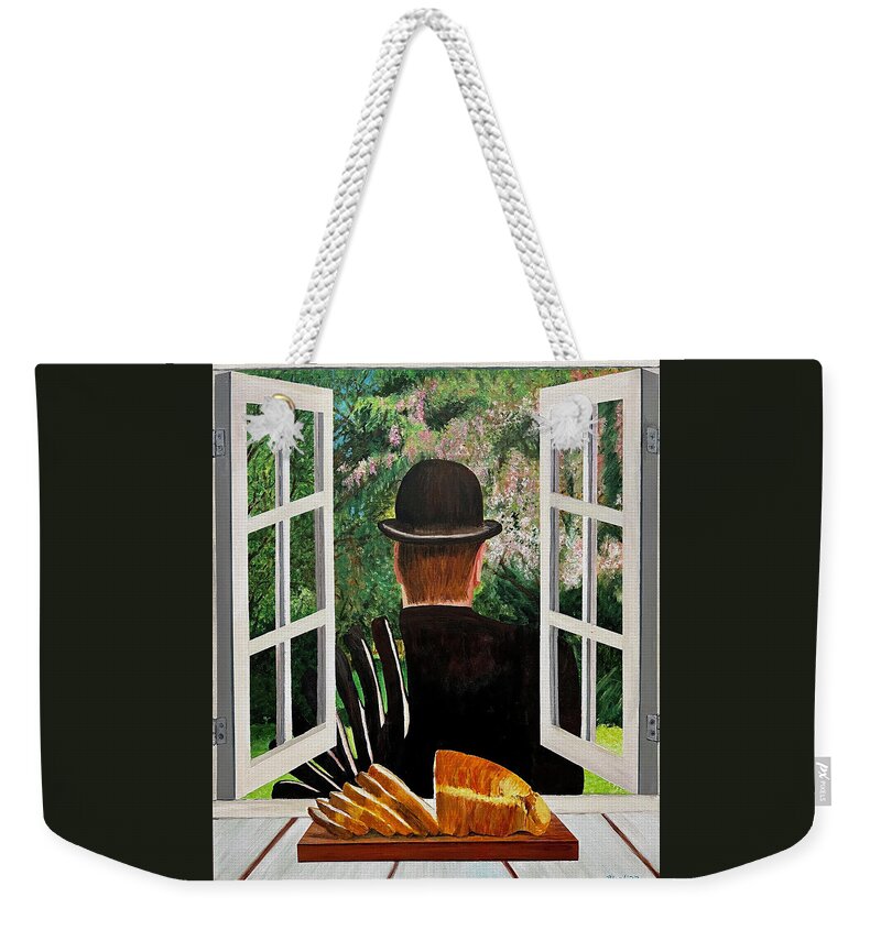 Sliced Bread Weekender Tote Bag featuring the painting The Greatest Thing by Thomas Blood