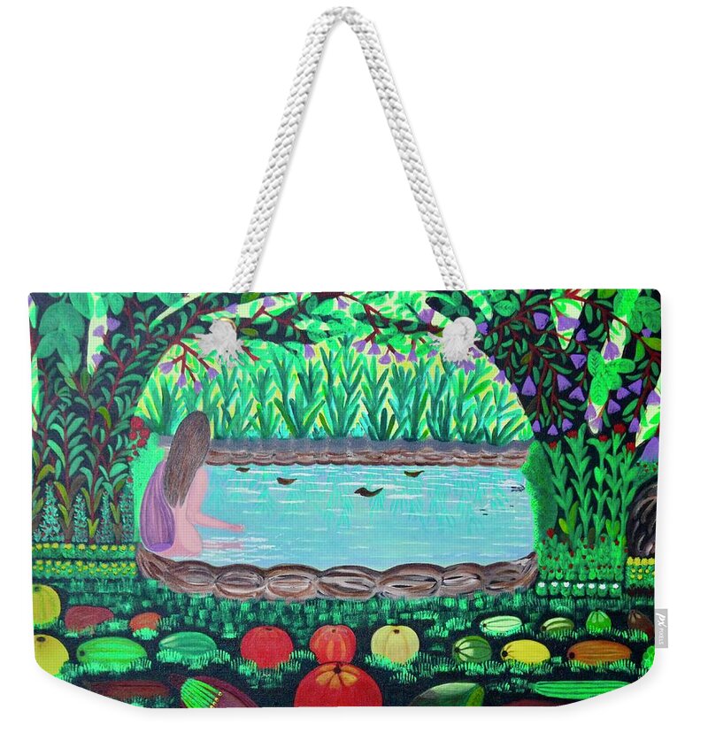 All Products Weekender Tote Bag featuring the painting The Hidden Water by Lorna Maza