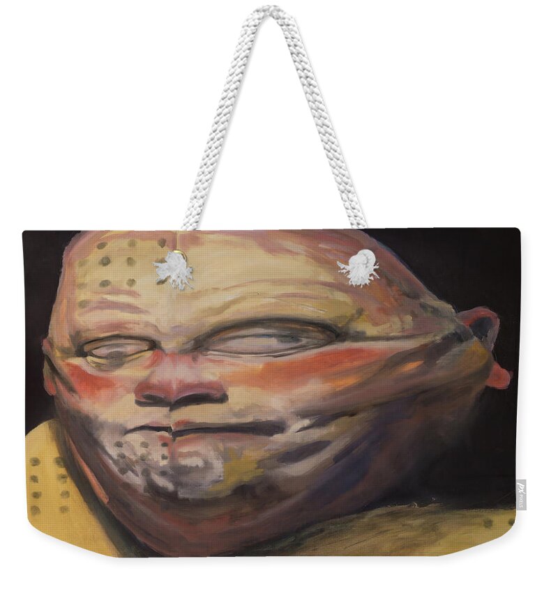 #paint Weekender Tote Bag featuring the painting The Intervention 9 by Veronica Huacuja