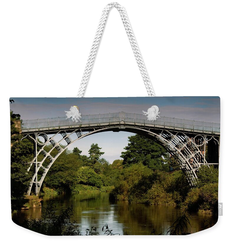Abraham Darby Weekender Tote Bag featuring the photograph The Iron Bridge by Average Images