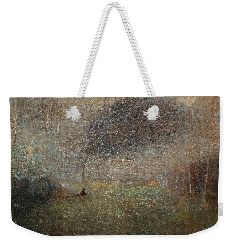 Tree Weekender Tote Bag featuring the painting The Jachelt Tree by Roger Clarke